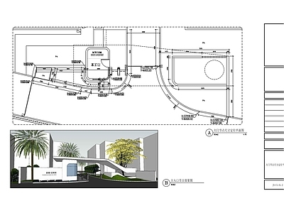 现代门卫室建筑 现代简约入口大门 施工图