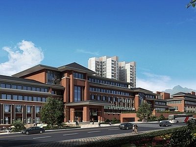 北欧美式酒店建筑 山地酒店建筑 温泉酒店建筑 多层酒店建筑 酒店大门