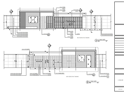 现代门卫室建筑 小学幼儿园校园 入口大门 施工图