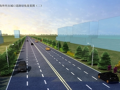 景观节点 道路路绿化 行道树 施工图