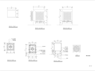 现代新中式灯具图库 景观灯 新中式景观灯 施工图