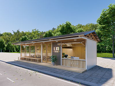 现代风格建筑 集装箱奶茶店 集装箱咖啡店 集装箱店铺 网红集装箱 集装箱饮食店