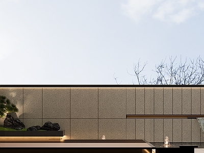 新中式假山水景 鱼池 植物造景 庭院小品