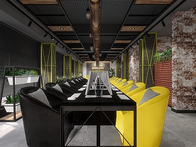 现代工业网吧 工业风网咖