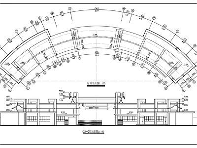 现代门卫室建筑 大门设计方案图 施工图