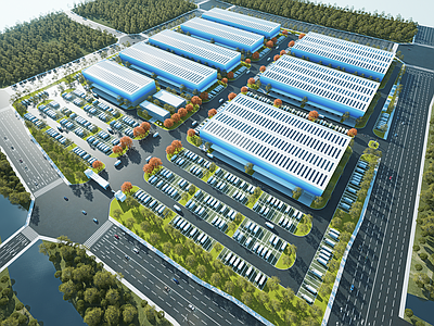 现代厂房 现代厂房 工业厂房 工业园 物流园 仓储厂房