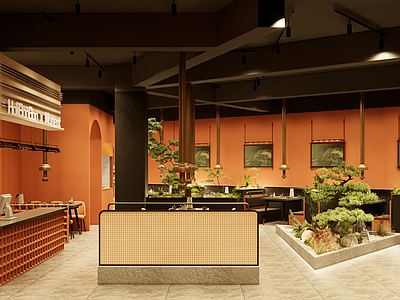 新中式轻奢中餐厅 新中式餐厅设计 新中式景观设计 轻奢新中式餐饮设 现代轻奢餐饮设计 新中式会所设计
