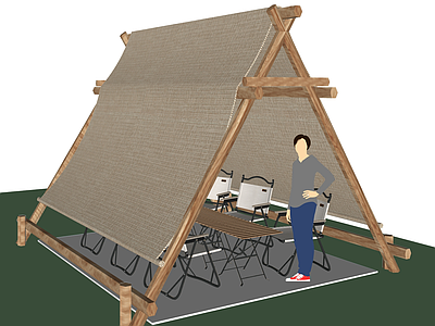 现代其他景观小品 露营 帐篷