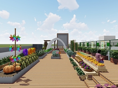 现代教育校园景观 教育基地 屋顶农场 研学 屋顶花园
