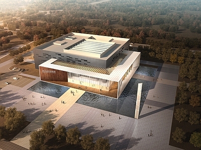 现代展览馆建筑 新洲城市规划馆