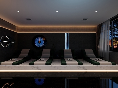 新中式现代足浴店 足浴 足疗 spa 包间