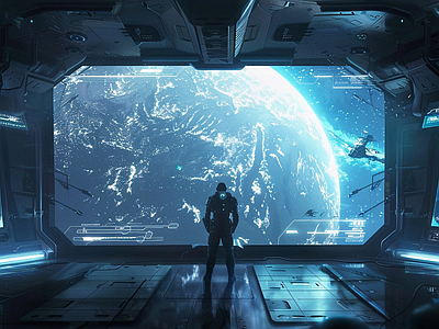 现代其它外景 窗外景 飞船外景 地球太空