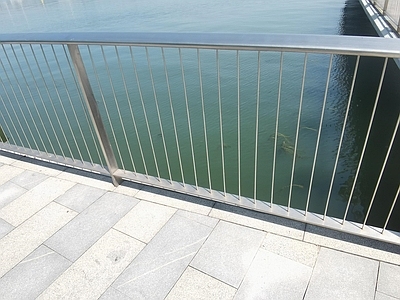 滨水公园 滨水栏杆 不锈钢栏杆 钢丝绳栏杆 步道栏杆 滨水步道 施工图