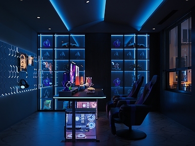 现代电竞房 游戏室 娱乐室