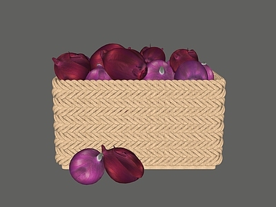 水果蔬菜 蔬菜 洋葱 竹篮 储物