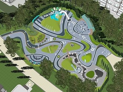 现代景观公园 公园 儿童公园 社区公园 口袋公园