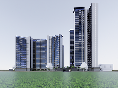 现代小区建筑 公建化小区