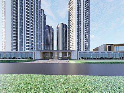 现代小区建筑 小区建筑