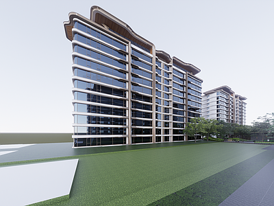 现代小区建筑 小区建筑