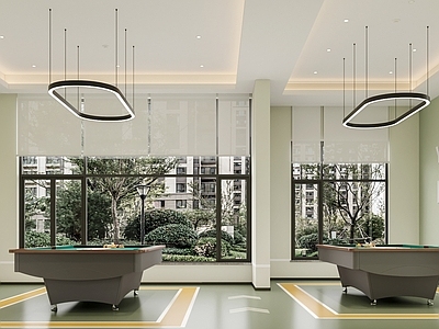 现代简约体育馆 乒乓球场 乒乓球区 架空层健身区