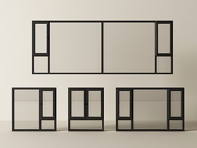 现代平开窗 窗户 平开窗 阳台窗 落地窗 玻璃窗