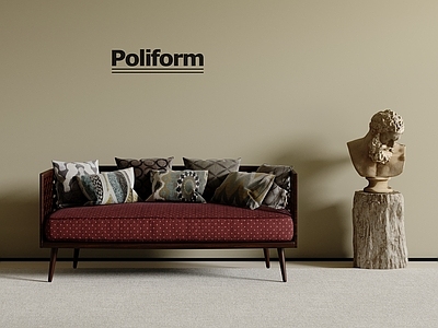 新中式复古多人沙发 沙发