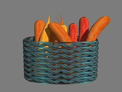 水果蔬菜 蔬菜 胡萝卜 篮子 储物 篮筐