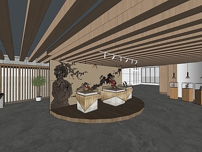 新中式其他文化空间 新中式皮影戏展厅 非遗展馆 皮影戏展示