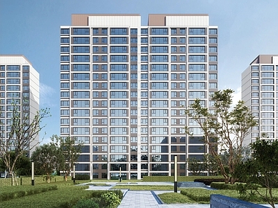 现代多层住宅 现代多层住宅 万科朗拾森屿 高层住宅立面 现代典雅