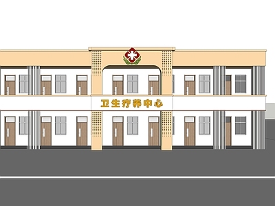 现代极简医院 社区卫生所 卫生疗养中心 农村卫生所改造