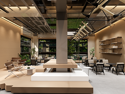 工业意式咖啡厅 工业咖啡店 意式轻奢 原木风奶茶店 高级感设计感咖啡 小众茶咖店