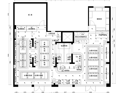 现代水果店 水果玩家榆树店 平面图