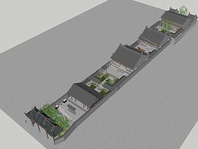中式新中式祠堂 中式祠堂 新中式祠堂 中式古建筑 四合院 新中式文化空间