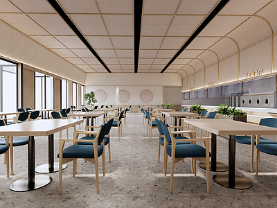 现代原木食堂 公司餐厅 企业食堂 原木餐厅 员工餐厅