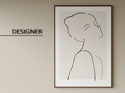 现代简约挂画 画框 线条画 客厅挂画 玄关挂画