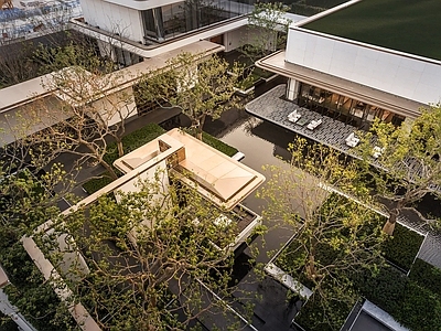 现代小区建筑 现代美学示范区 售楼处 住宅示范区景观 示范区景观庭院 美学生活馆