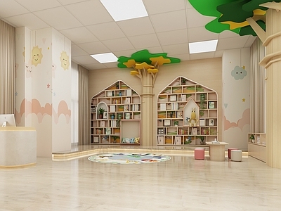 现代极简书店 绘本馆 阅读室 儿童托管 自习室 学习室