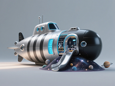 现代儿童游乐空间 星空飞船淘气堡 航空飞船滑滑梯 航空艺术装置 景观互动雕塑小品 商业美陈