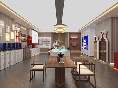 现代烟酒店 酒展厅店铺