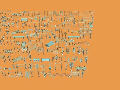 现代其他景观小品 健身运动器械 运动空间用品