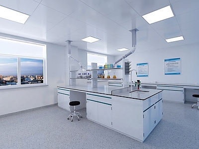 现代实验室 全钢通风柜 象鼻式万向罩 带水中央台 边台 试剂架