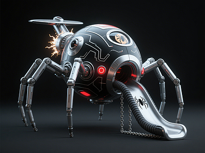 儿童滑梯 机械蜘蛛滑梯 淘气堡 艺术装置 景观互动雕塑小品 儿童活动区