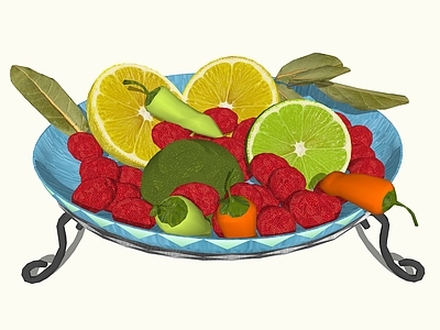 水果蔬菜 水果 果盘 柠檬 辣椒 梅子