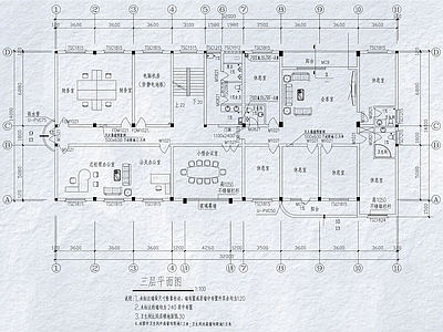 现代办公楼建筑 办公楼平面图 多层办公楼 政务办公 办公空间 施工图