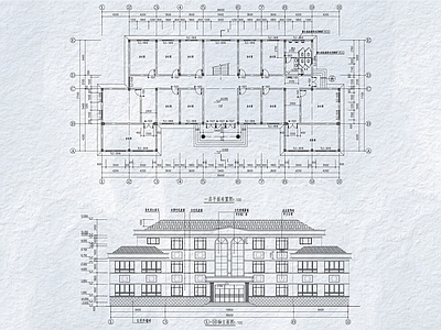 现代办公楼建筑 办公楼平面图 多层办公楼 研发楼 政府大楼 施工图