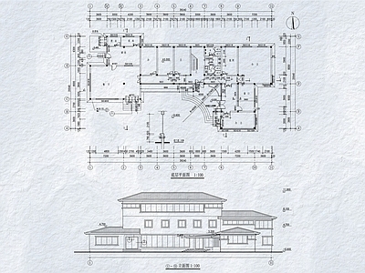 现代办公楼建筑 办公楼平面图 多层办公楼 研发楼 政务楼 施工图