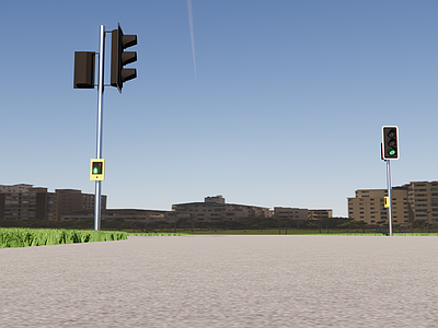 现代交通信号灯 红绿灯