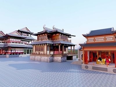 中式古建筑 古建 榫卯 舞台 戏楼