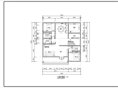 法式别墅建筑 二层别墅 农村别墅 自建房 独栋别墅 小别墅 施工图