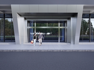 现代办公楼 办公楼入口 酒店大门入口